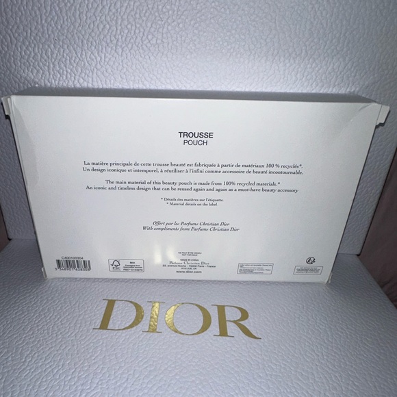 NIB Authentic Dior Natural Canvas Clutch Pouch - Picture 3 of 5